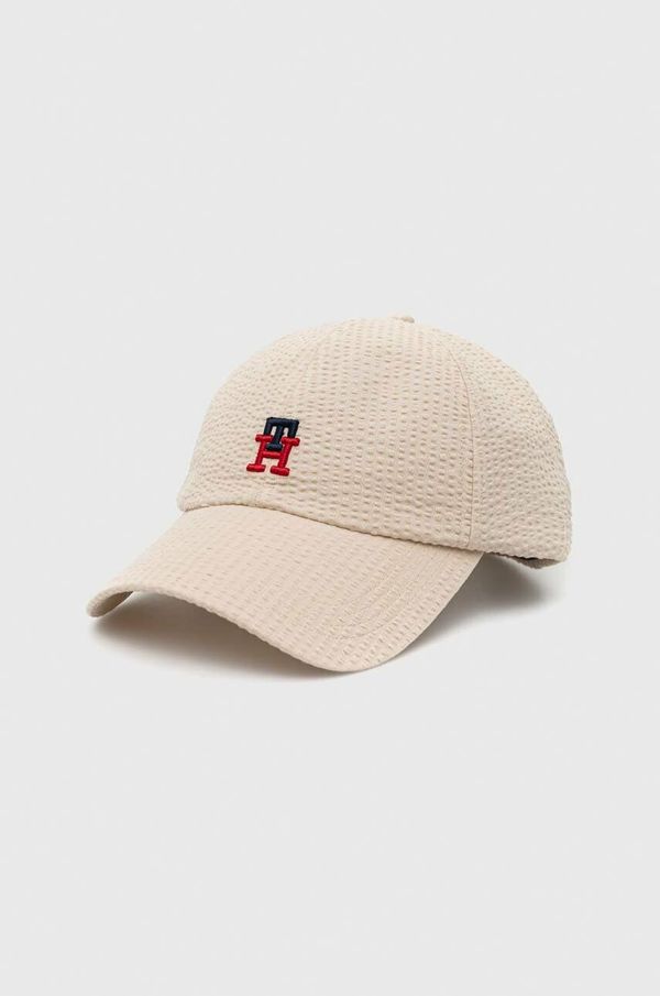 Tommy Hilfiger Kapa sa šiltom Tommy Hilfiger boja: bež, s aplikacijom