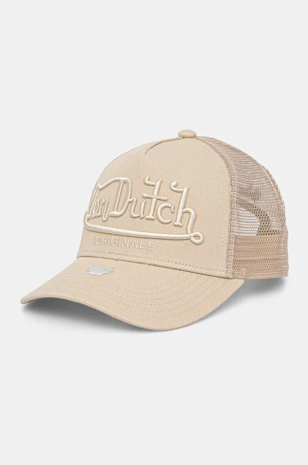 Von Dutch Kapa sa šiltom Von Dutch boja: bež, s aplikacijom, 7030854