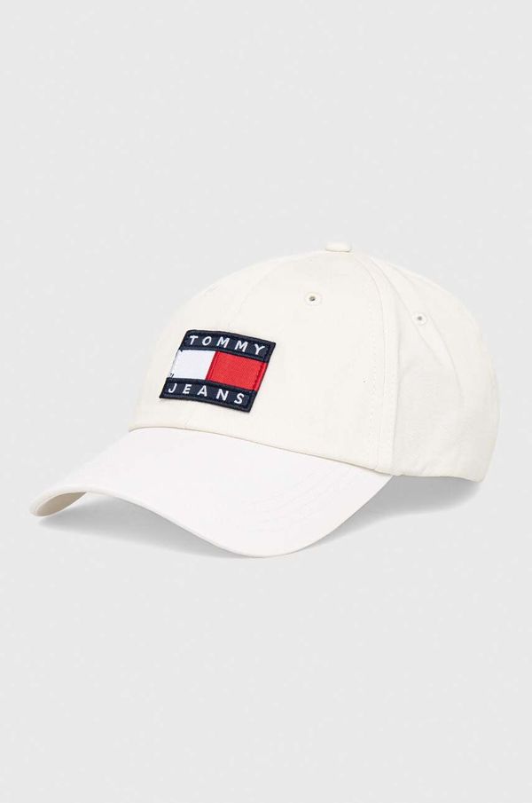 Tommy Jeans Kapa Tommy Jeans boja: bijela, s aplikacijom
