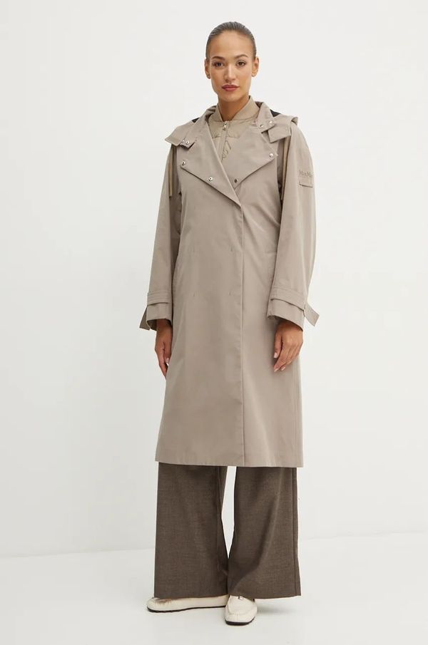 Max Mara Leisure Kaput Max Mara Leisure za žene, boja: bež, za prijelazno razdoblje, oversize, 2426036018600