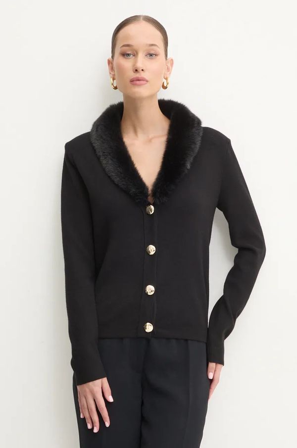 Blugirl Blumarine Kardigan Blugirl Blumarine za žene, boja: crna, lagani, RF4019.MAB01