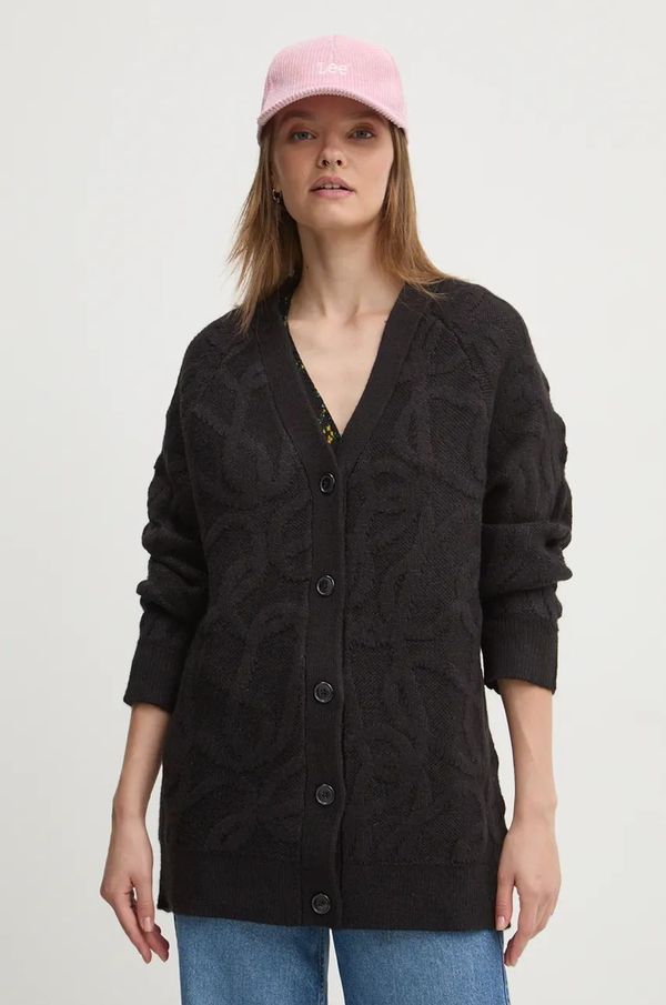 Desigual Kardigan Desigual MONTREAL za žene, boja: crna, 24WWJF12