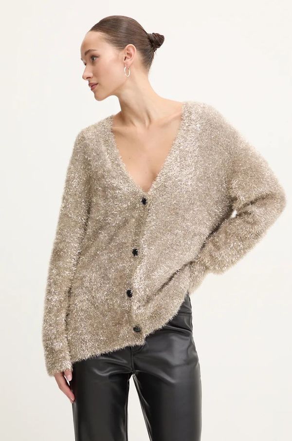 Never Fully Dressed Kardigan Never Fully Dressed Metallic Cardigan za žene, boja: siva, NFDKN457