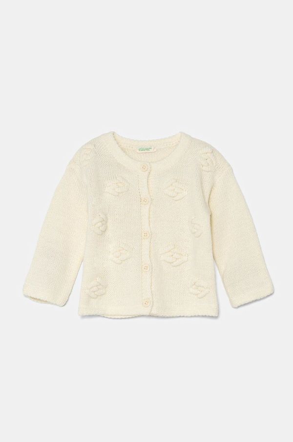 United Colors of Benetton Kardigan s ododatkom vune za bebe United Colors of Benetton boja: bež, lagani, 1076A500X