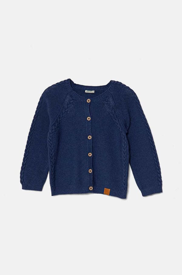 United Colors of Benetton Kardigan s ododatkom vune za bebe United Colors of Benetton boja: tamno plava, lagani, 1032A500T