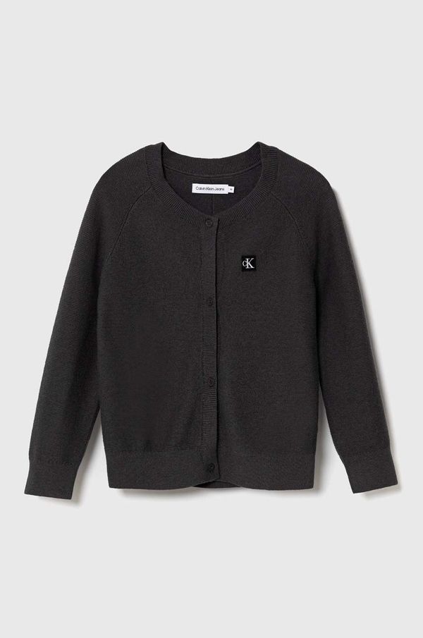 Calvin Klein Jeans Kardigan s primjesom kašmira Calvin Klein Jeans boja: siva, lagani
