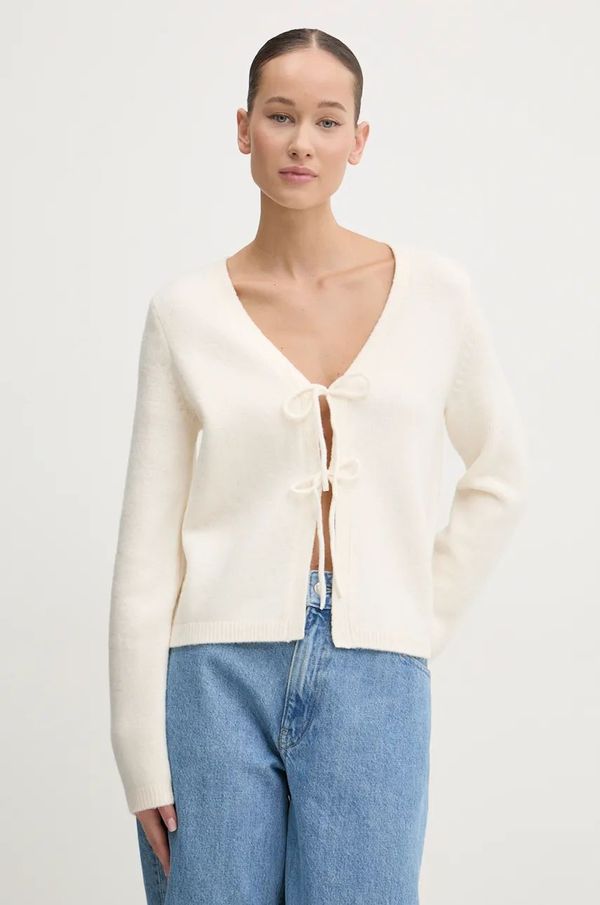 Abercrombie & Fitch Kardigan s primjesom vune Abercrombie & Fitch boja: bež, KI150-4256