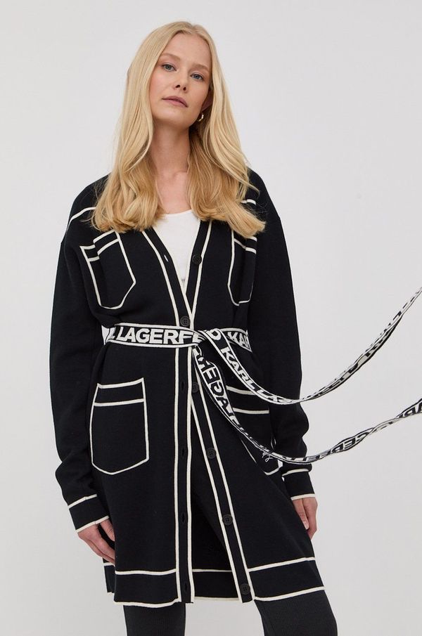 Karl Lagerfeld Kardigan s primjesom vune Karl Lagerfeld za žene, lagani