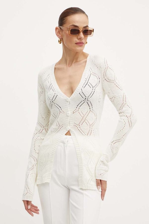Twinset Kardigan s primjesom vune Twinset boja: bež, lagani, 242TP3450