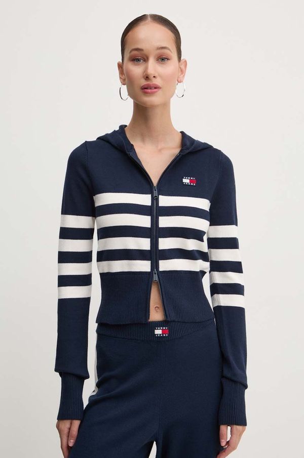 Tommy Jeans Kardigan Tommy Jeans za žene, boja: tamno plava, lagani, DW0DW18524