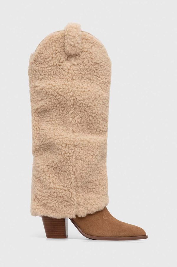 Steve Madden Kaubojske čizme Steve Madden Lassy za žene, boja: bež, s debelom potpeticom, SM11002714