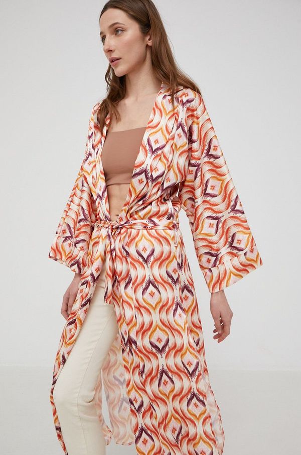 Answear Lab Kimono Answear Lab boja: narančasta, oversize, s uzorkom