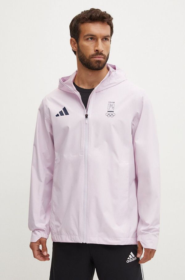 adidas Performance Kišna jakna adidas Performance Olympic za muškarce, boja: ružičasta, JD8022