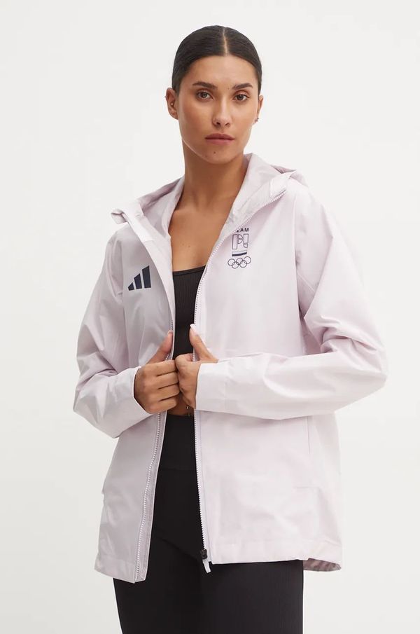adidas Performance Kišna jakna adidas Performance Olympic za žene, boja: ružičasta, za prijelazno razdoblje, JD7951