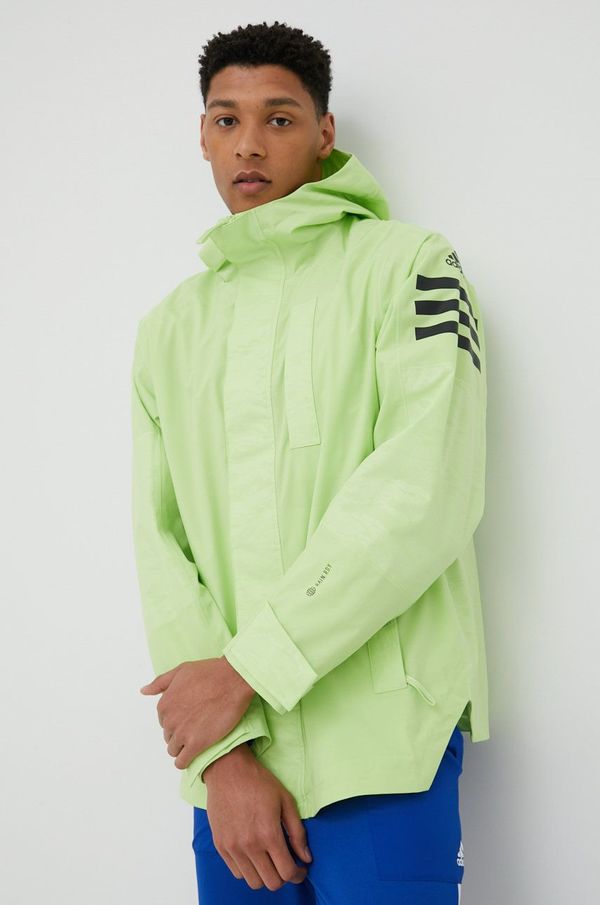 adidas Performance Kišna jakna adidas Performance Utilitas za muškarce, boja: zelena, za prijelazno razdoblje