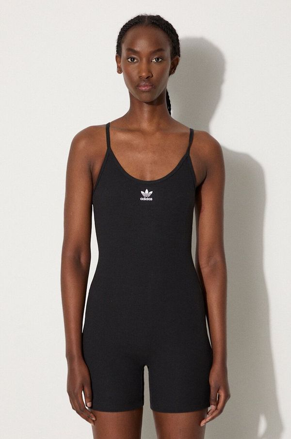 adidas Originals Kombinezon adidas Originals Essentials RIB Onesie boja: crna, s okruglim izrezom, JC6212