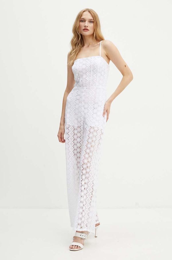 Guess Kombinezon Guess ELLE boja: bijela, čipkasti, s okruglim izrezom, W4YD0X KCCR0