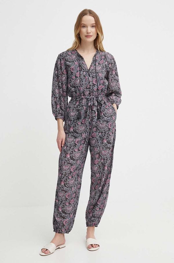 Pepe Jeans Kombinezon Pepe Jeans DALIA boja: siva, s izrezom na vezanje, PL230494