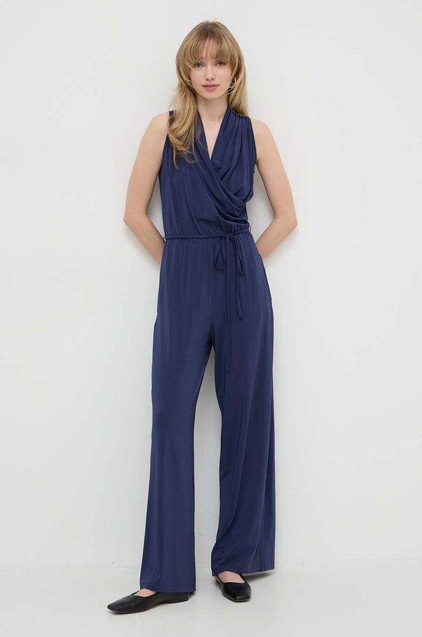 Weekend Max Mara Kombinezon Weekend Max Mara boja: tamno plava, s v izrezom, 2415641012600