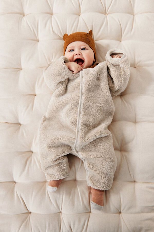 Liewood Kombinezon za bebe Liewood Bailey Baby Pile Jumpsuit boja: bež, LW19189
