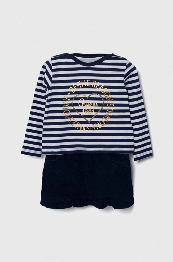Guess Komplet za bebe Guess boja: tamno plava