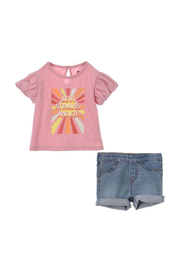Levi's Komplet za bebe Levi's boja: ružičasta