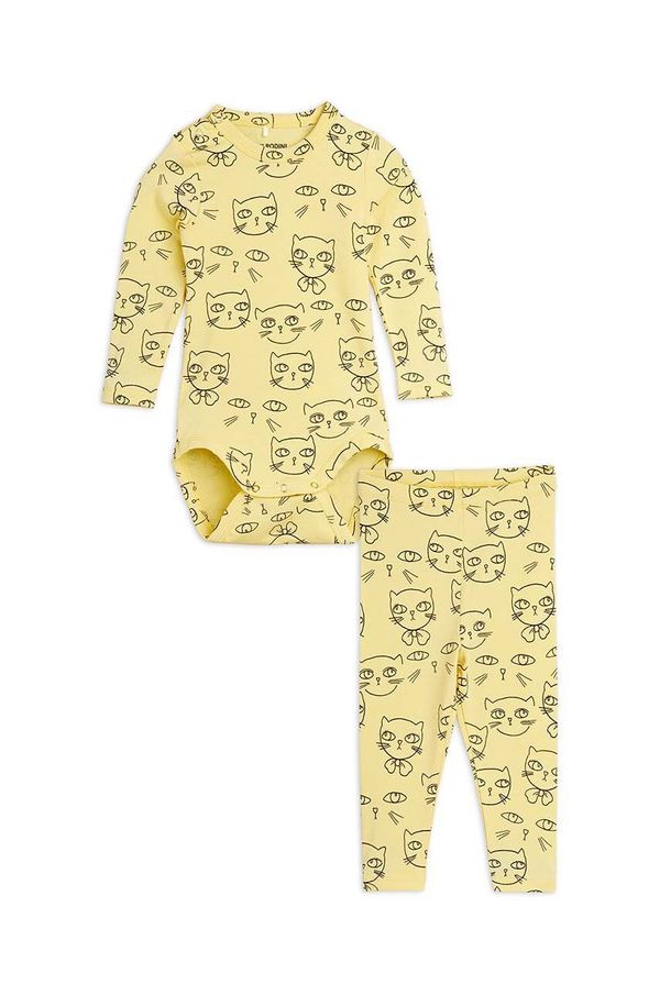 Mini Rodini Komplet za bebe Mini Rodini Cathlethes boja: žuta