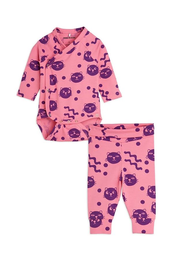 Mini Rodini Komplet za bebe Mini Rodini Squiggly cats 2514010528