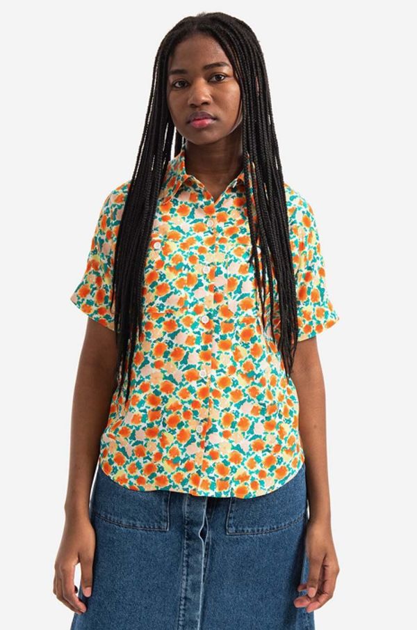 A.P.C. Košulja A.P.C. Chemise Zoe za žene, boja: narančasta, relaxed, s klasičnim ovratnikom, VIAIN.F12504-ORANGE