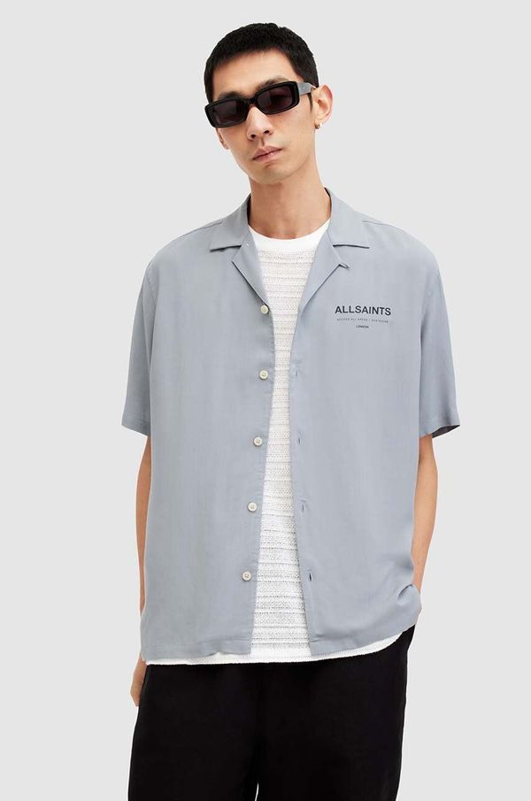 AllSaints Košulja AllSaints ACCESS SS SHIRT za muškarce, boja: siva, relaxed, M064SA
