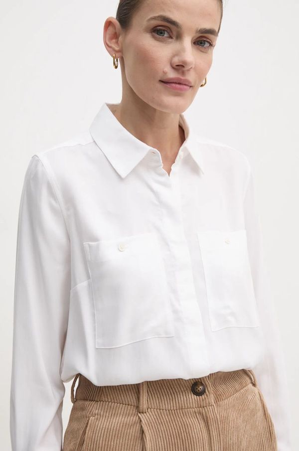 Barbour Košulja Barbour za žene, boja: bijela, regular, s klasičnim ovratnikom, LSH1634