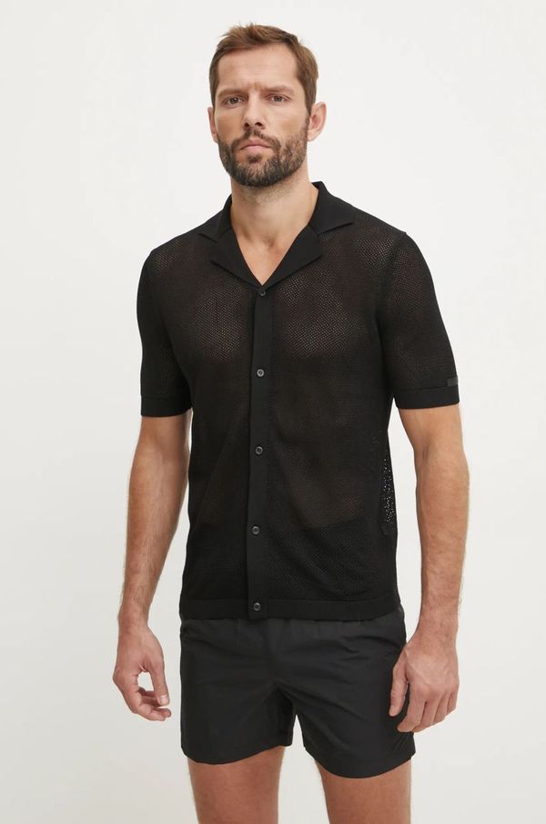 Calvin Klein Košulja Calvin Klein za muškarce, boja: crna, regular, KM0KM01087