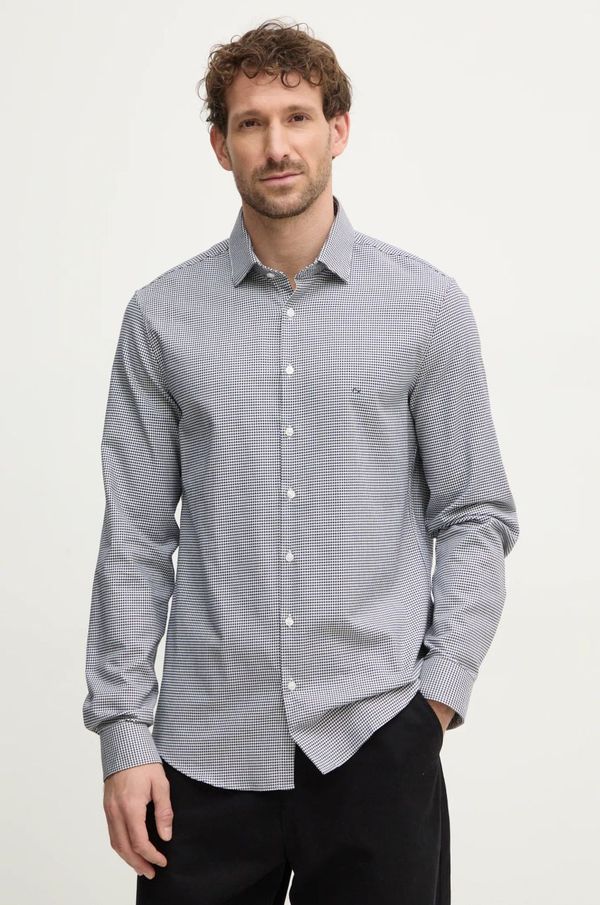 Calvin Klein Košulja Calvin Klein za muškarce, boja: tamno plava, slim, s klasičnim ovratnikom, K10K113854