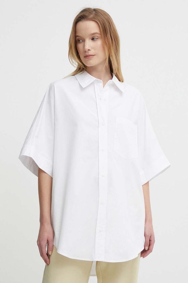 Calvin Klein Košulja Calvin Klein za žene, boja: bijela, relaxed, s klasičnim ovratnikom, K20K206596