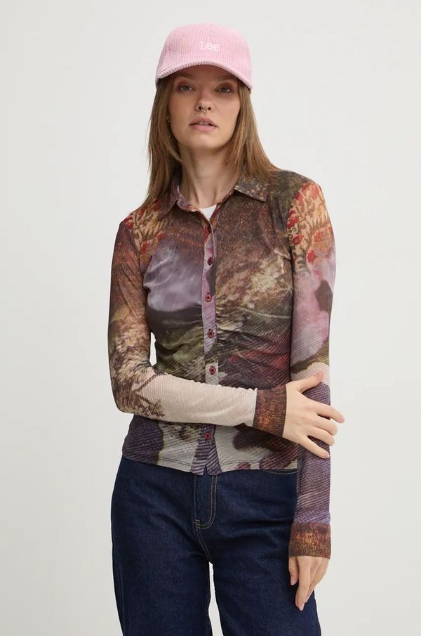 Desigual Košulja Desigual MARYLAND za žene, slim, s klasičnim ovratnikom, 24WWTK57