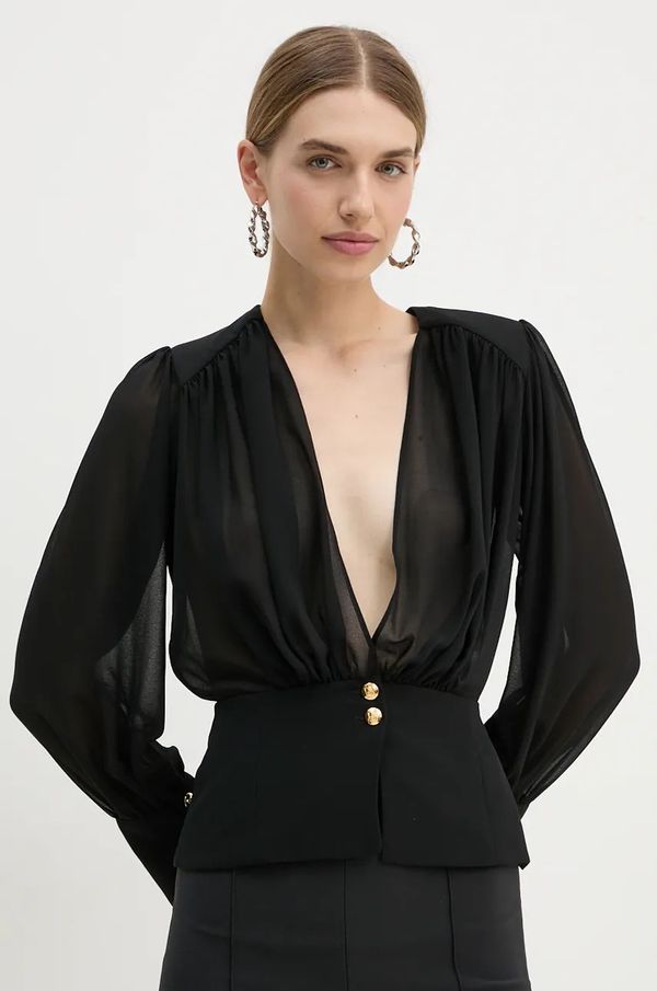 Elisabetta Franchi Košulja Elisabetta Franchi za žene, boja: crna, regular, CA07947E2