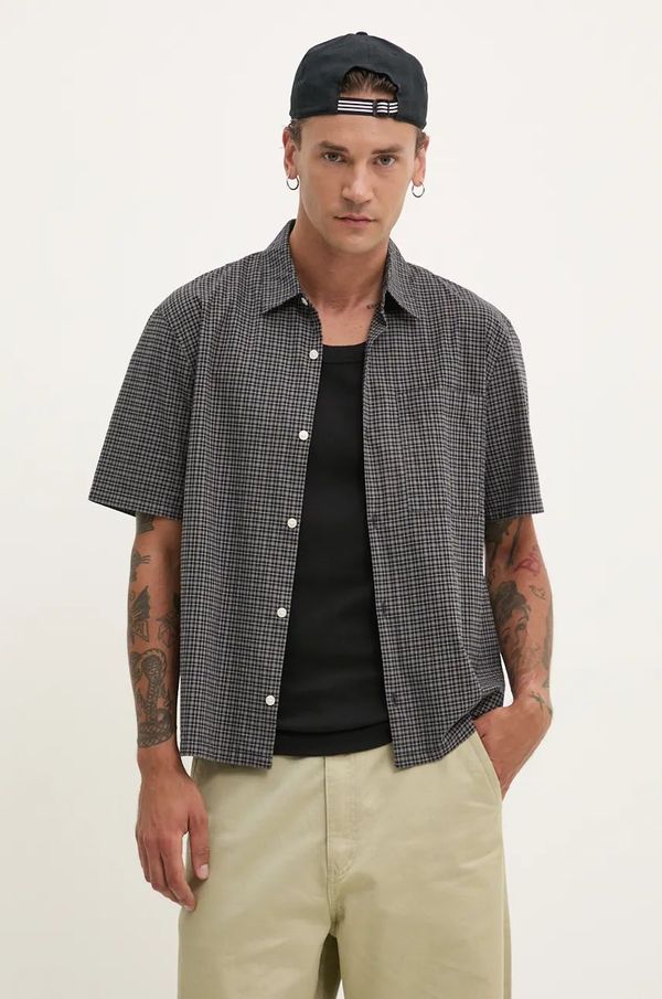 Hollister Co. Košulja Hollister Co. za muškarce, boja: siva, regular, s klasičnim ovratnikom, KI325-4069
