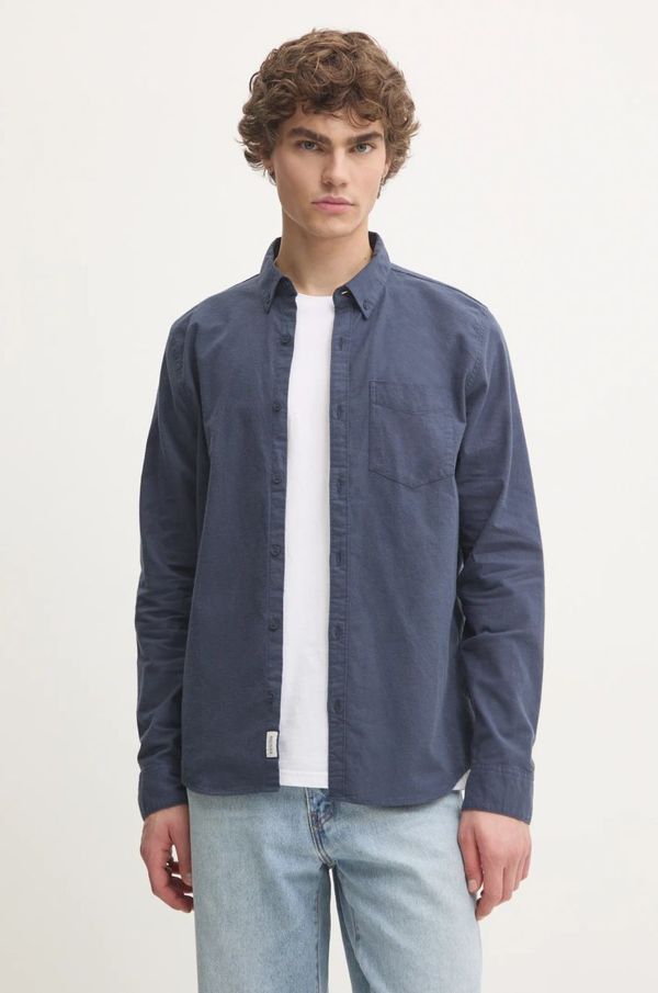 Hollister Co. Košulja Hollister Co. za muškarce, boja: tamno plava, regular, s button-down ovratnikom, KI325-4056