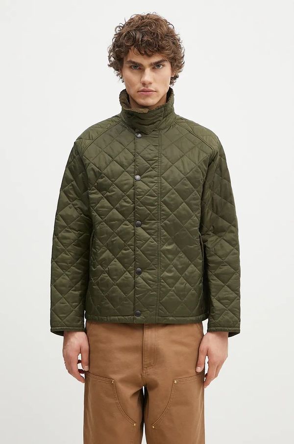 Barbour Košulja-jakna Barbour OS Transport Quilted Jacket boja: zelena, za prijelazno razdoblje, oversize, MQU1796