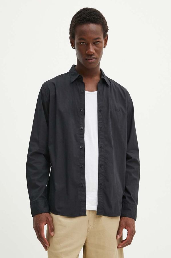 Levi's Košulja Levi's za muškarce, boja: crna, slim, s klasičnim ovratnikom, 86625