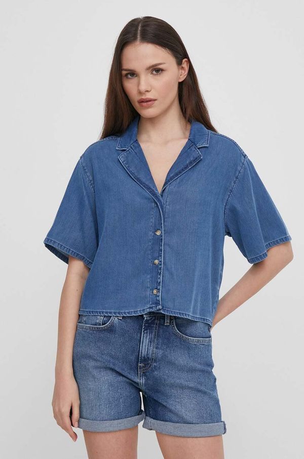Pepe Jeans Košulja Pepe Jeans Ava za žene, relaxed, s klasičnim ovratnikom