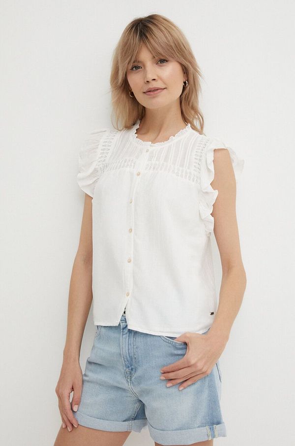 Pepe Jeans Košulja Pepe Jeans DAKOTA za žene, boja: bež, regular, PL304822