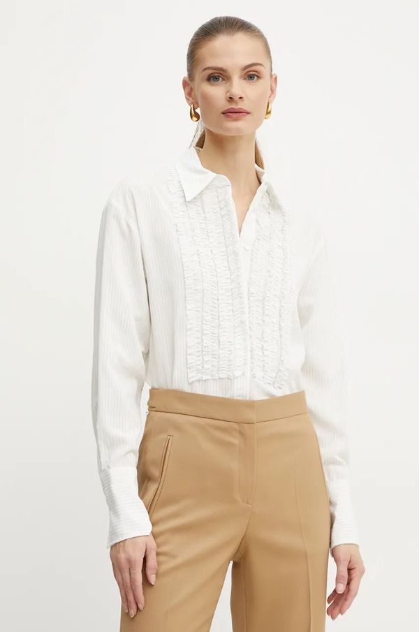 Pinko Košulja Pinko za žene, boja: bijela, regular, s klasičnim ovratnikom, 104376 A273