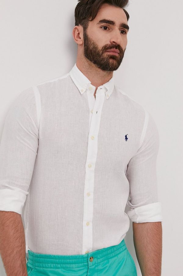 Polo Ralph Lauren Košulja Polo Ralph Lauren za muškarce, boja: bijela710829443002