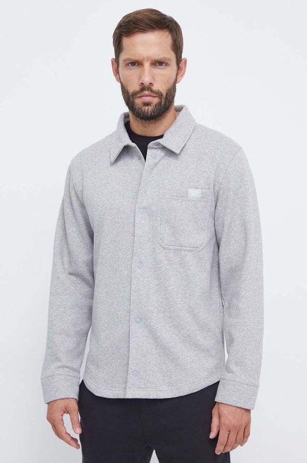 Reebok Classic Košulja Reebok Classic za muškarce, boja: siva, regular, s klasičnim ovratnikom