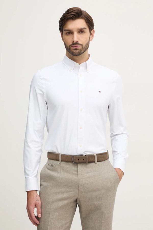 Tommy Hilfiger Košulja Tommy Hilfiger za muškarce, boja: bijela, regular, s button-down ovratnikom, MW0MW39004