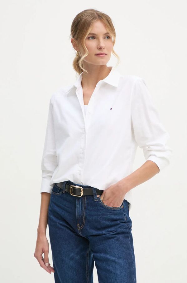 Tommy Hilfiger Košulja Tommy Hilfiger za žene, boja: bijela, regular, s klasičnim ovratnikom, WW0WW44230