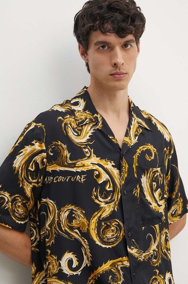 Versace Jeans Couture Košulja Versace Jeans Couture za muškarce, boja: crna, regular, 77GAL2B0 NS508
