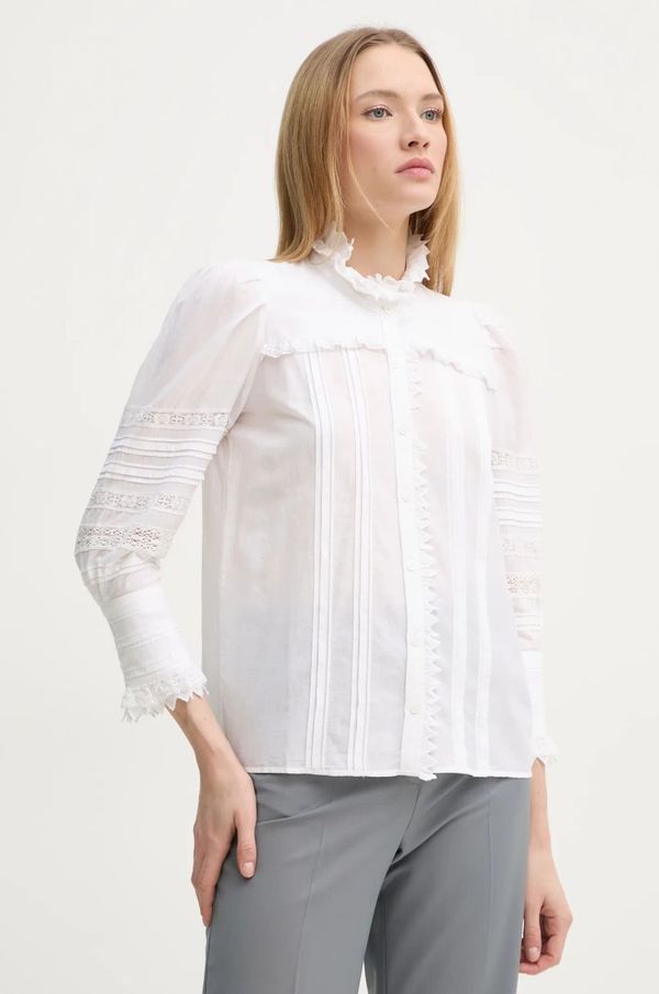 Zadig&Voltaire Košulja ZADIG&VOLTAIRE za žene, boja: bež, regular, s ruskim ovratnikom, WWSH00515