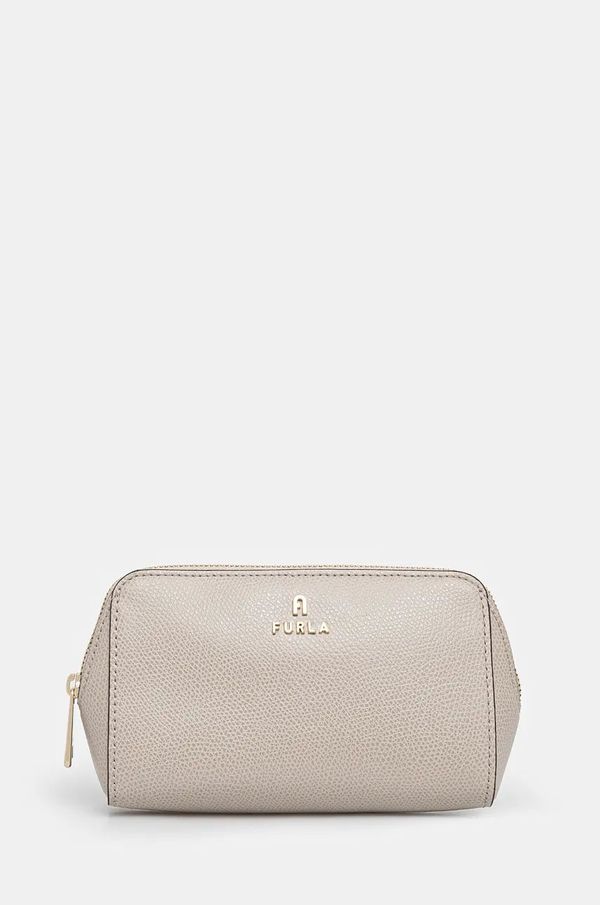 Furla Kožna kozmetička torbica Furla boja: bež, WE00449.ARE000.VAN00